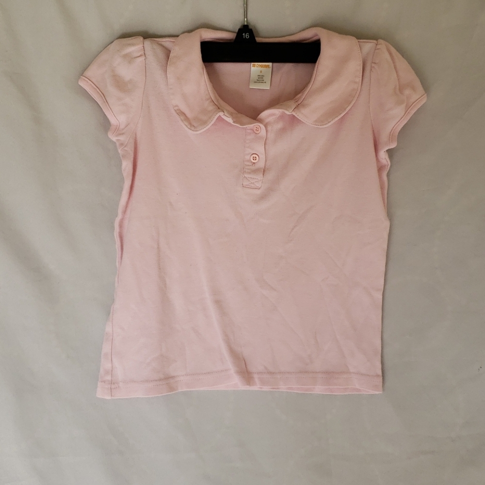 Gymboree girls light pink collared shirt size 8